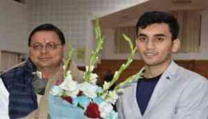Uttarakhand CM Pushkar Singh Dhami congratulates Indian shuttler Lakshya Sen for clinching gold