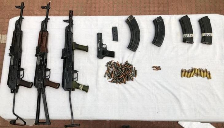 J-K: Security forces recover arms, ammunitions from Shopian's Kutpora after search ops