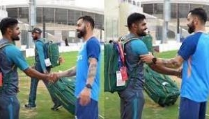 Virat Kohli meets Babar Azam amidst build up to high voltage clash in Asia Cup 2022