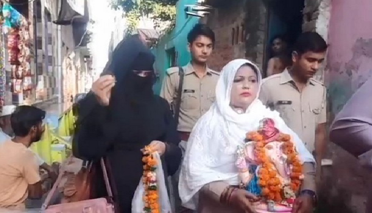 BJP leader Ruby Asif Khan defies death threat; steps out for Ganesh idol immersion