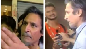 Watch: Ramiz Raja snaps at Indian journalist, grabs his phone for question on Pak's Asia Cup defeat