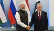Uzbekistan President Mirziyoyev greets PM Modi as SCO summit commences in Samarkand
