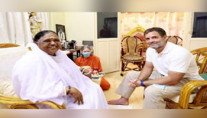 Rahul Gandhi meets Amritanandamayi Maa during Congress's Bharat Jodo Yatra
