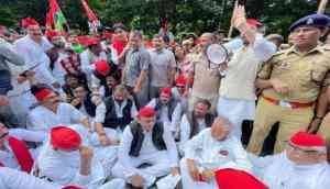 Samajwadi Party takes out march against UP govt, security tight in Lucknow