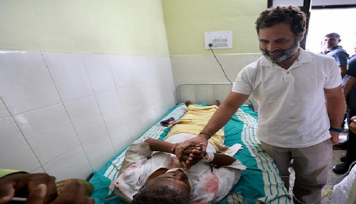 Rahul Gandhi meets party workers who suffered electric shock during Bharat Jodo Yatra