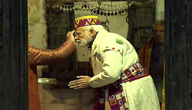 PM Kedarnath visit: Modi dons traditional Himachali 'Chola Dora', gifted by Chamba women