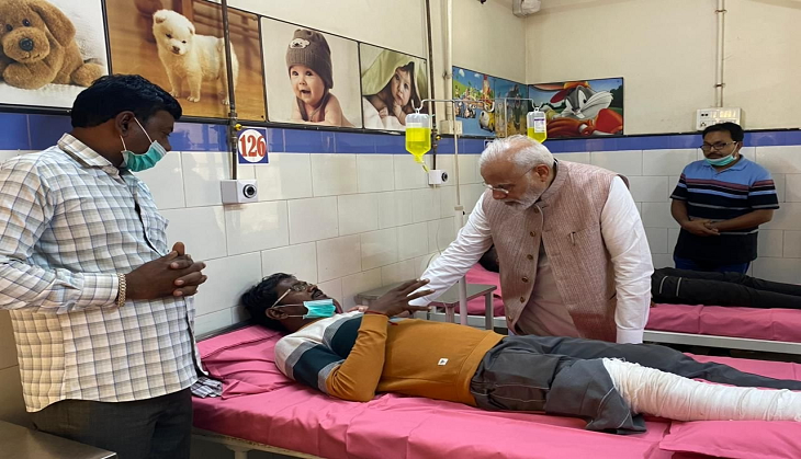 Morbi Bridge Collapse: PM Modi meets injured victims at hospital