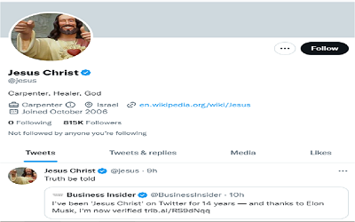 Blue tick saga: Jesus Christ gets verified Twitter account. Thanks to Elon  Musk - Hindustan Times