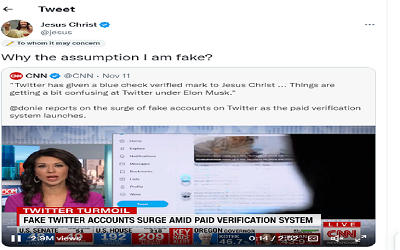 Blue tick saga: Jesus Christ gets verified Twitter account. Thanks to Elon  Musk - Hindustan Times