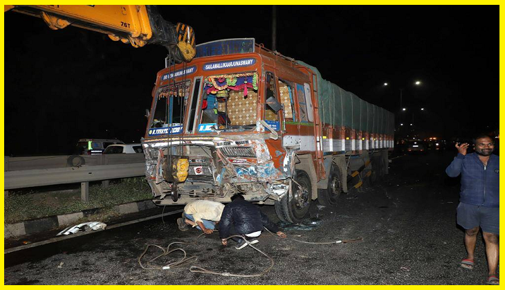 Mega pile-up: Several injured, 48 vehicles damaged after truck loses control on Pune-Bengaluru highway [PICS]