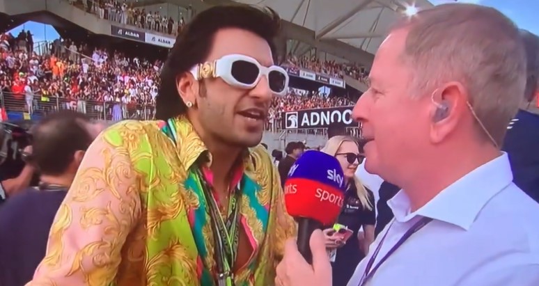 Formula 1 veteran Martin Brundle asks Ranveer Singh 'who are you' at race event [VIDEO]