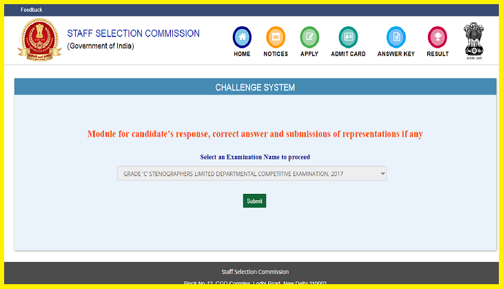 SSC Grade C Stenographer LDCE 2017 answer key out; check in 4 easy steps