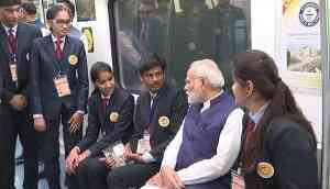 PM Modi inaugurates Nagpur Metro phase I, takes ride