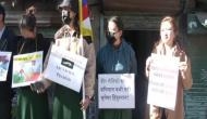 Tibetan refugees protest against Chinese aggression in Tawang