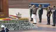 Rajnath Singh lays wreath at National War Memorial on occasion of Vijay Diwas