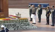Rajnath Singh lays wreath at National War Memorial on occasion of Vijay Diwas