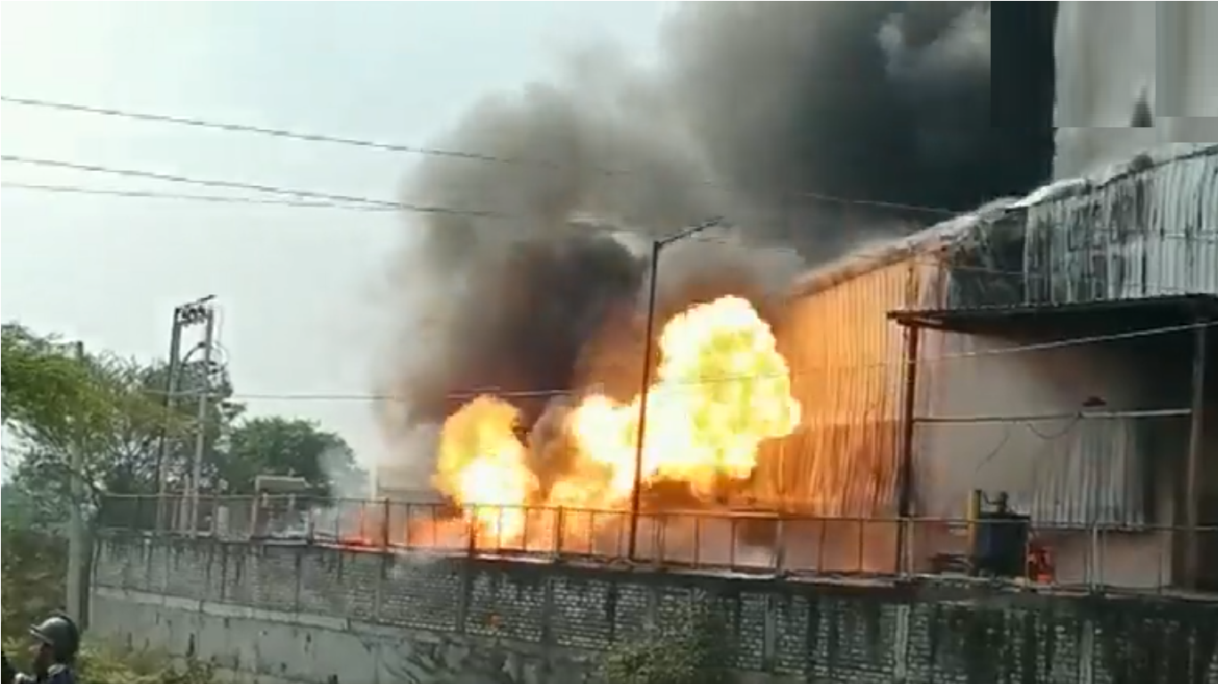 Watch: Massive fire engulfs Air Filter Company in Pune