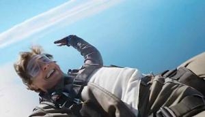 Tom Cruise jumps off plane while thanking fans for Top Gun Maverick success [WATCH]