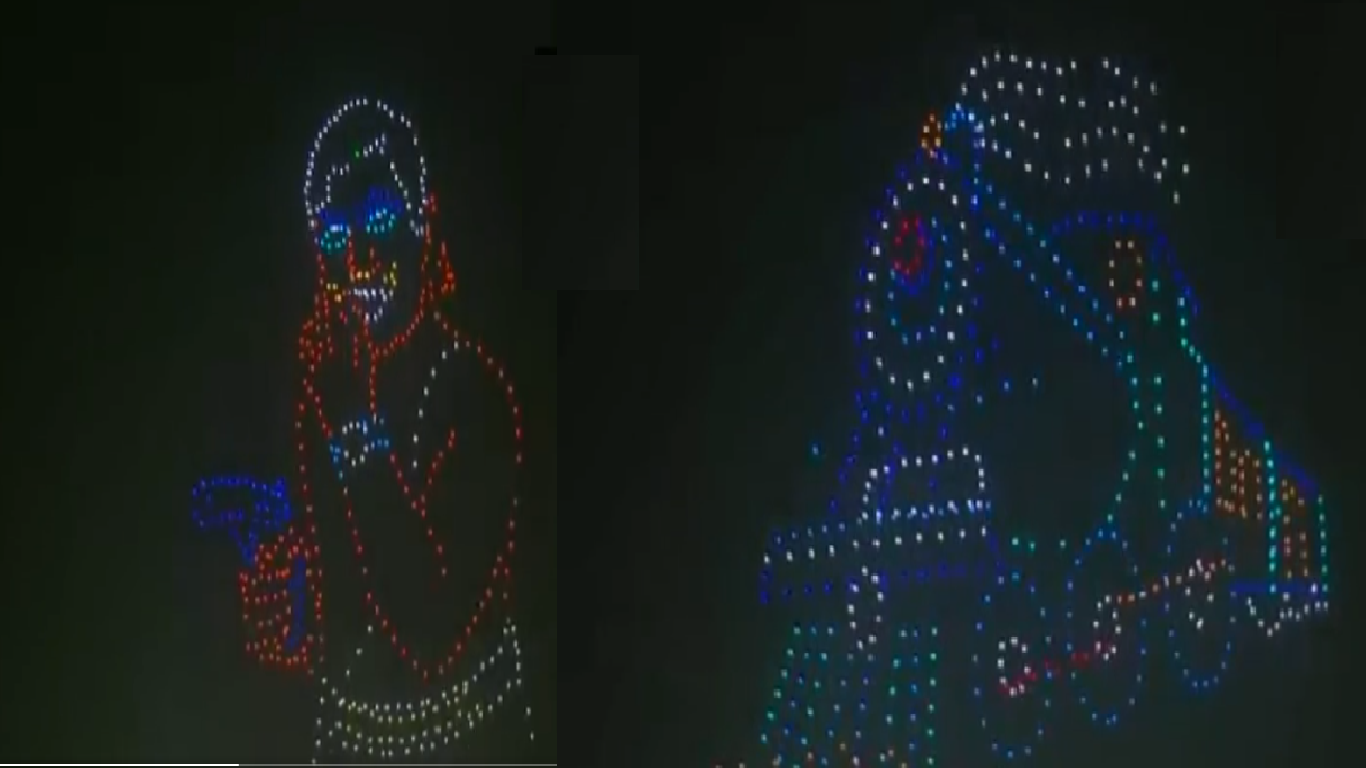 Kakori Sacrifice Day: Watch UP Govt organises spectacular drone show in Gorakhpur