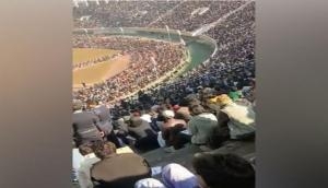 Is it a match or concert? People gather at Pakistani stadium for recruitment test