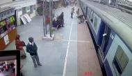 Railway personnel saves man from being run over by train [WATCH]