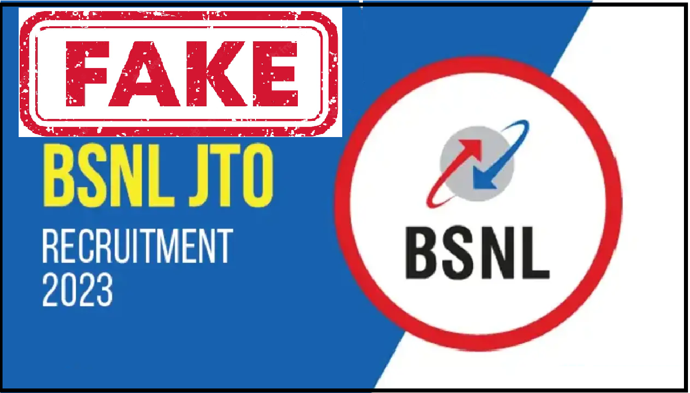 Attention! BSNL recruitment notice for over 11,700 JTO posts is FAKE