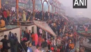 Makar Sankranti: Devotees take holy dip in Ganga in Varanasi