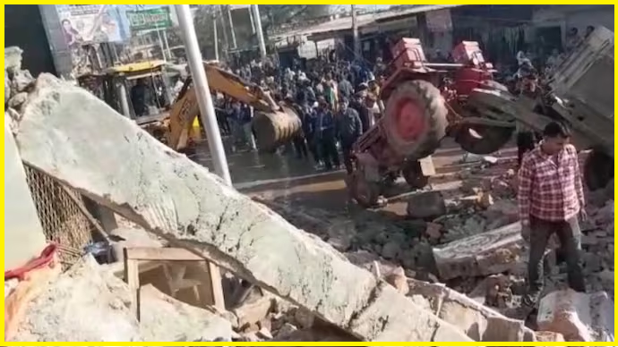 Rajasthan: Shiva temple collapses due to excavation machine accident, women devotees rescued from debris