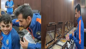 Rohit Sharma hilariously trolls Yuzvendra Chahal as spinner gives tour of dressing room [WATCH]