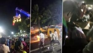Tamil Nadu: Crane suddenly collapses at temple festival, four killed [VIDEO]