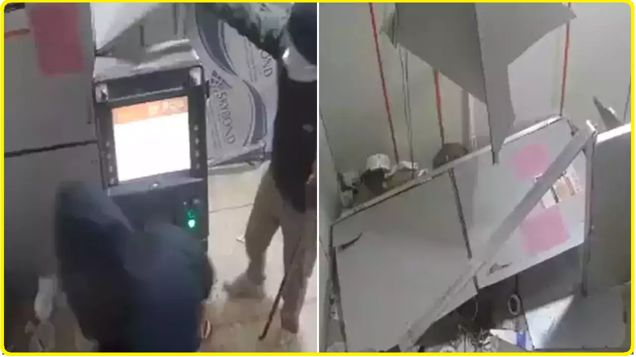 Caught On Cam: Thieves uproot ATM machine, loot Rs 8 lakh in Rajasthan