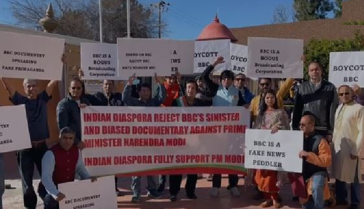 US: Indian diaspora holds protest in California against BBC documentary on PM Modi
