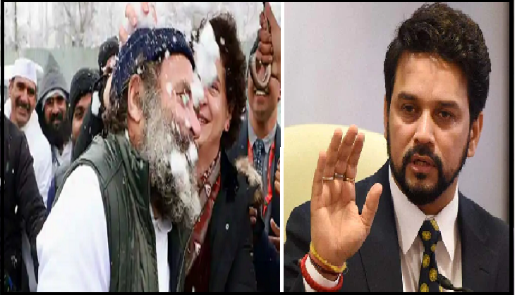 ‘Rahul, Priyanka played with snow in Srinagar but forgot to thank PM Modi’: Anurag Thakur