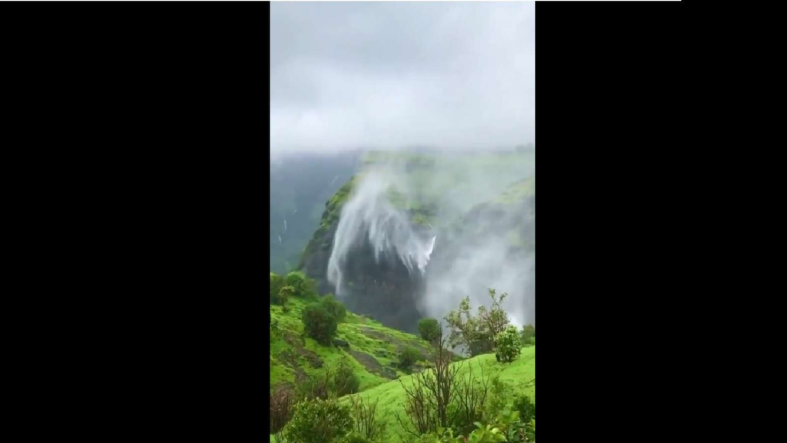 Waterfall that ‘goes up in the air’! Watch viral video here