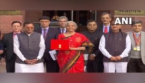 Nirmala Sitharaman dons traditional temple border red saree to present Union Budget 2023