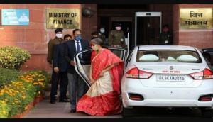 Nirmala Sitharaman arrives at North Block ahead of Union Budget 2023 presenting today