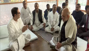 Amit Shah visits Thakur Anukul Chandra Ashram in Jharkhand's Deoghar