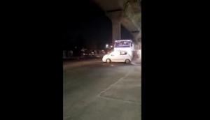 Viral Video: Drunk bus driver hits several vehicles, drags car for 3 kilometres