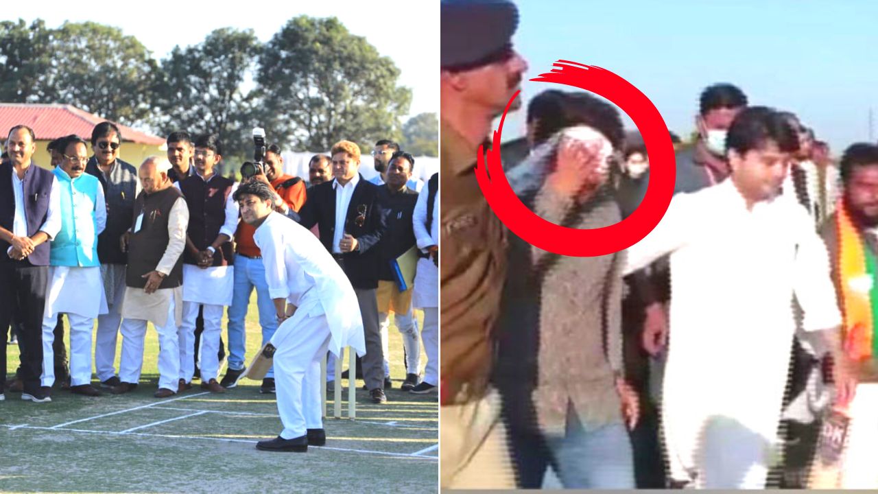 Rewa: Jyotiraditya Scindia rushes BJP worker to hospital as he got hit by cricket ball