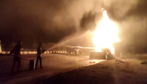 Rajasthan: 4 people burned alive in tanker-truck collision in Ajmer