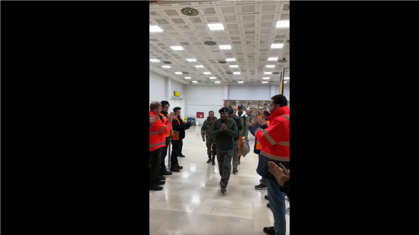 Turkey Earthquake: Watch NDRF personnel return from rescue ops; receive warm welcome at Adana Airport