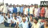 BRS cadres protest against YSRTP chief Sharmila for 'derogatory remarks' against MLA Shankar Naik