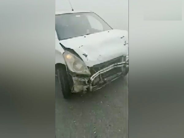 UP: Watch 1 injured as cars pile up due to fog on Delhi-Meerut e-way, 2 killed in separate accident