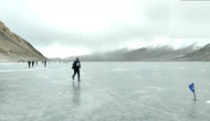 Watch: Ladakh hosts world's highest frozen lake marathon, enters Guinness World records