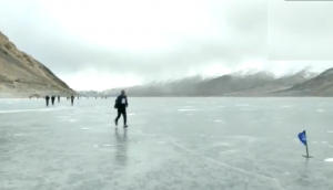Watch: Ladakh hosts world's highest frozen lake marathon, enters Guinness World records