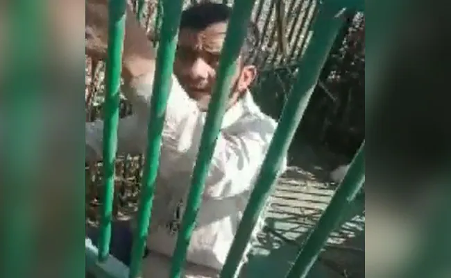 Viral Video: Watch man gets trapped in cage installed to capture leopard