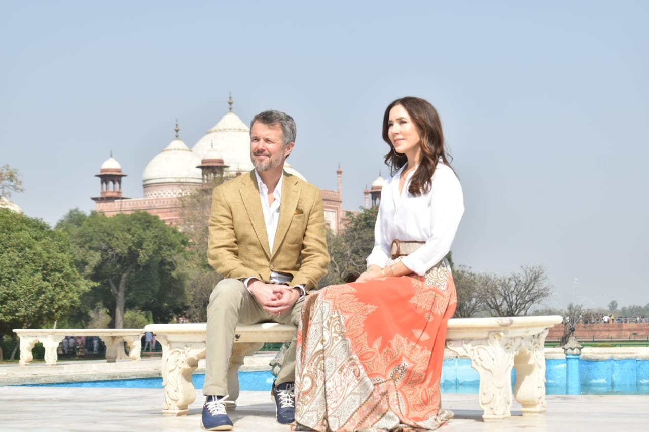 Denmark Crown Prince, Princes visit majestic Taj Mahal [WATCH PICS]