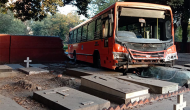 Delhi: DTC bus crashes into Christian cemetery, damages wall