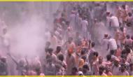 Watch: Devotees celebrate Holi at Vrindavan temple