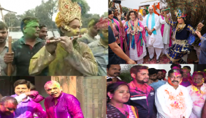 Watch politicos celebrate Holi across country